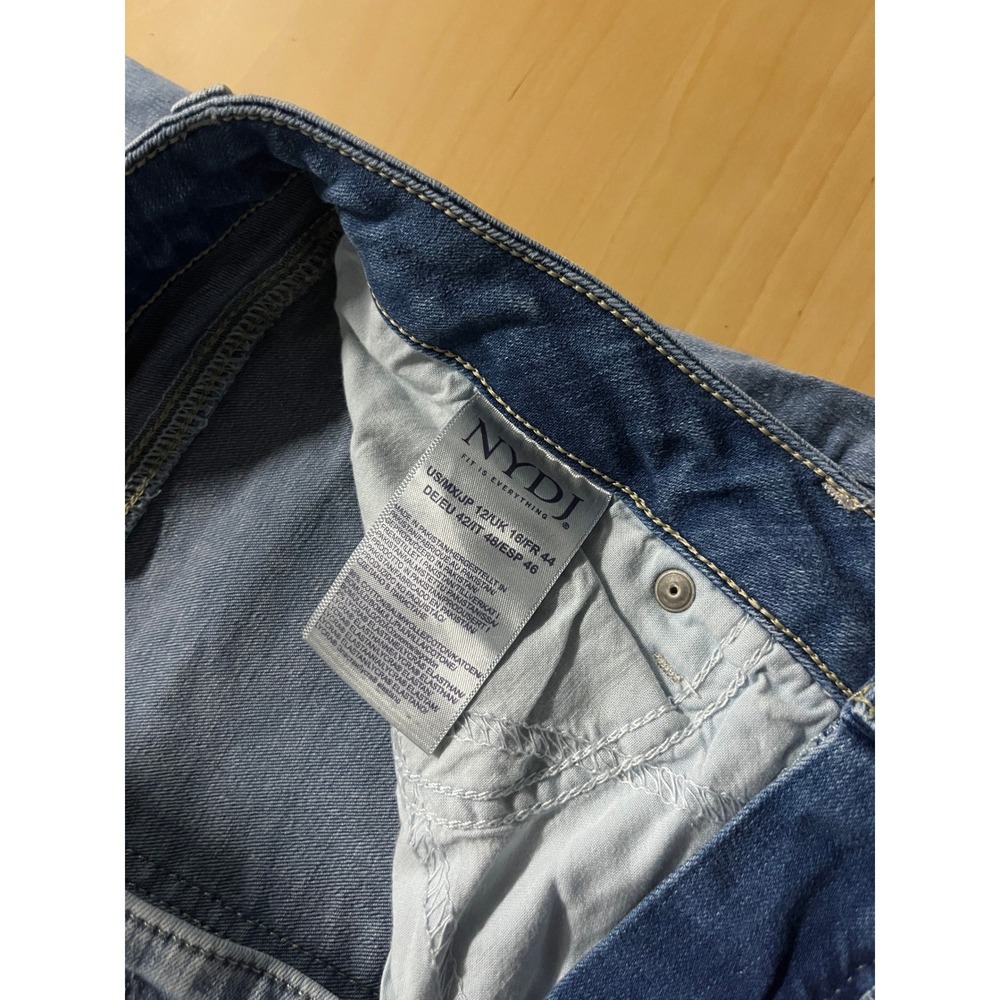 NYDJ Jeans Womens 12 Blue Barbara Bootcut Lift Tuck Mid Rise Medium Wash Denim - Picture 5 of 9